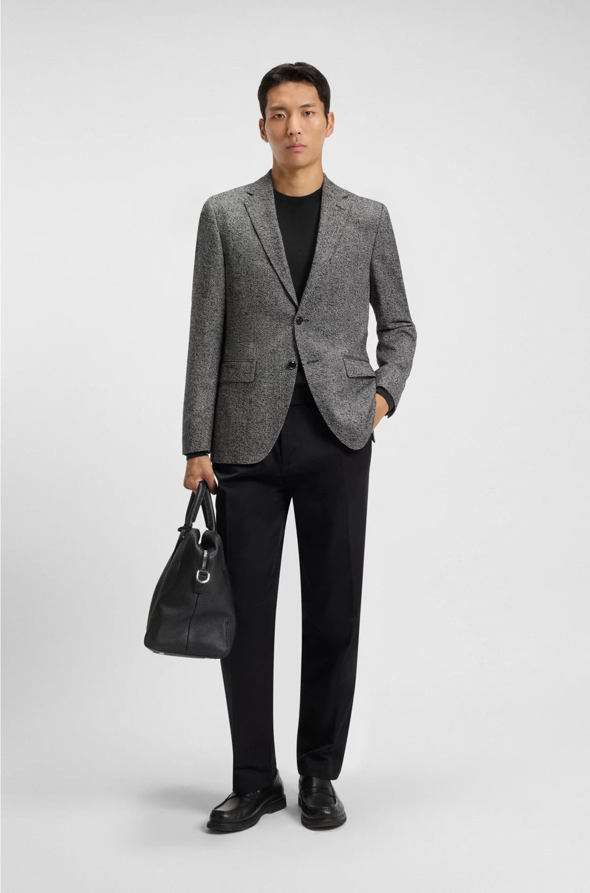 REGULAR-FIT SWEATER IN VIRGIN WOOL WITH EMBROIDERED LOGO