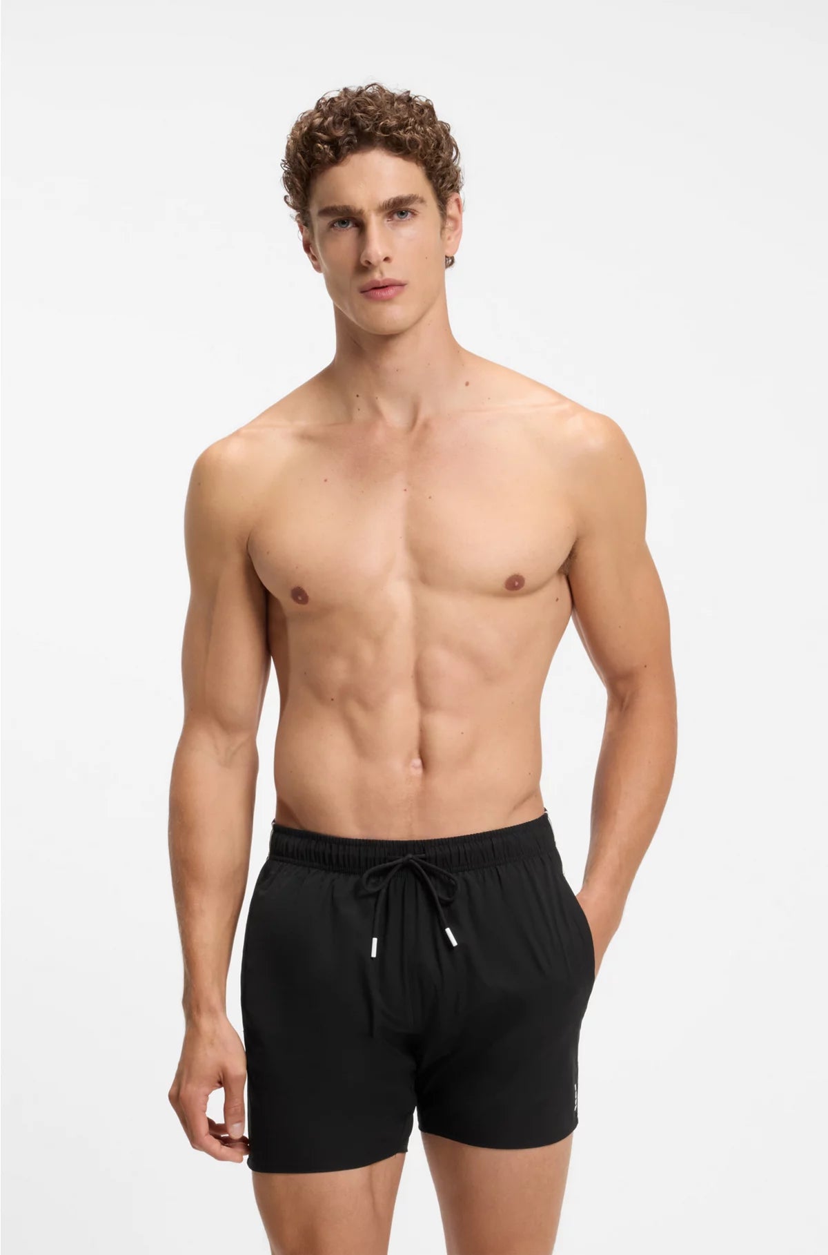 SWIM SHORTS WITH SIGNATURE STRIPE AND LOGO