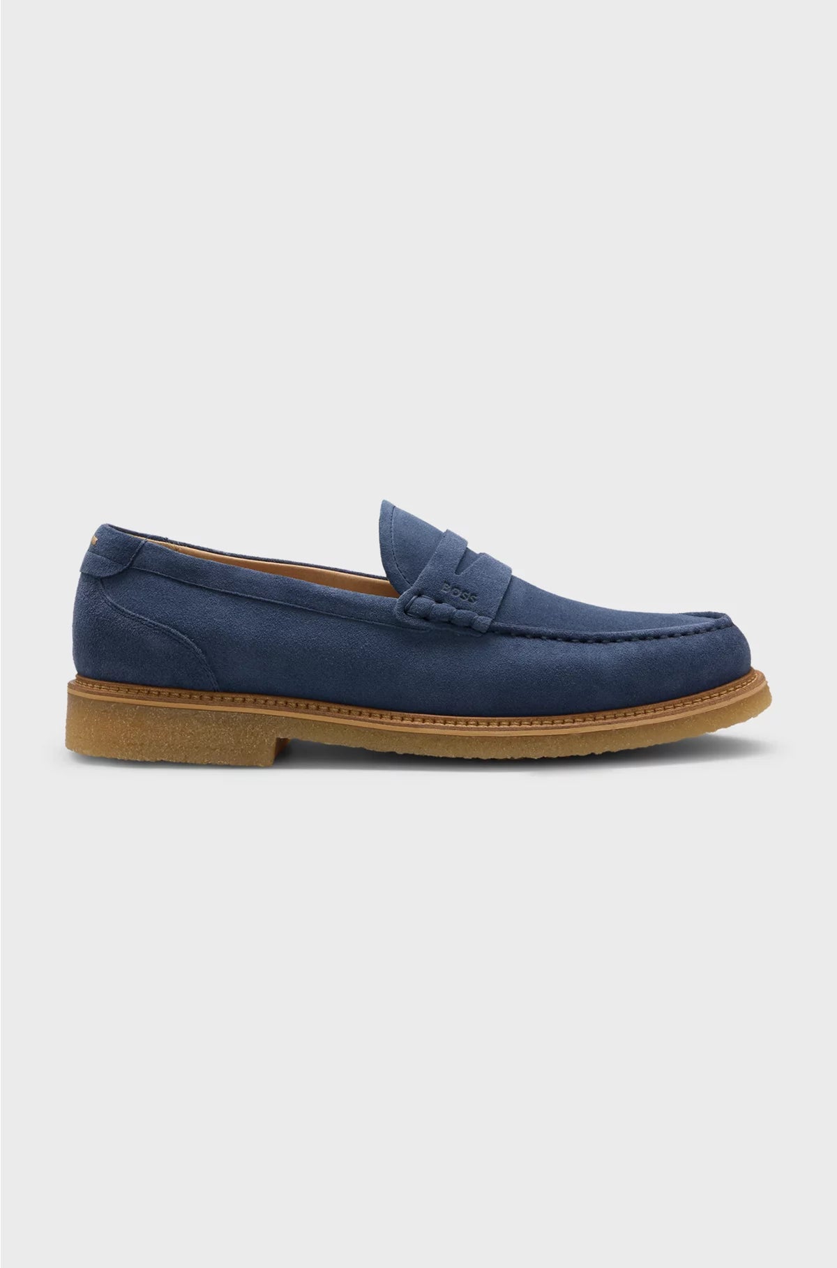 SUEDE MOCCASINS WITH CREPE OUTSOLE