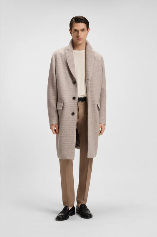 FORMAL COAT IN CASHMERE AND VIRGIN WOOL