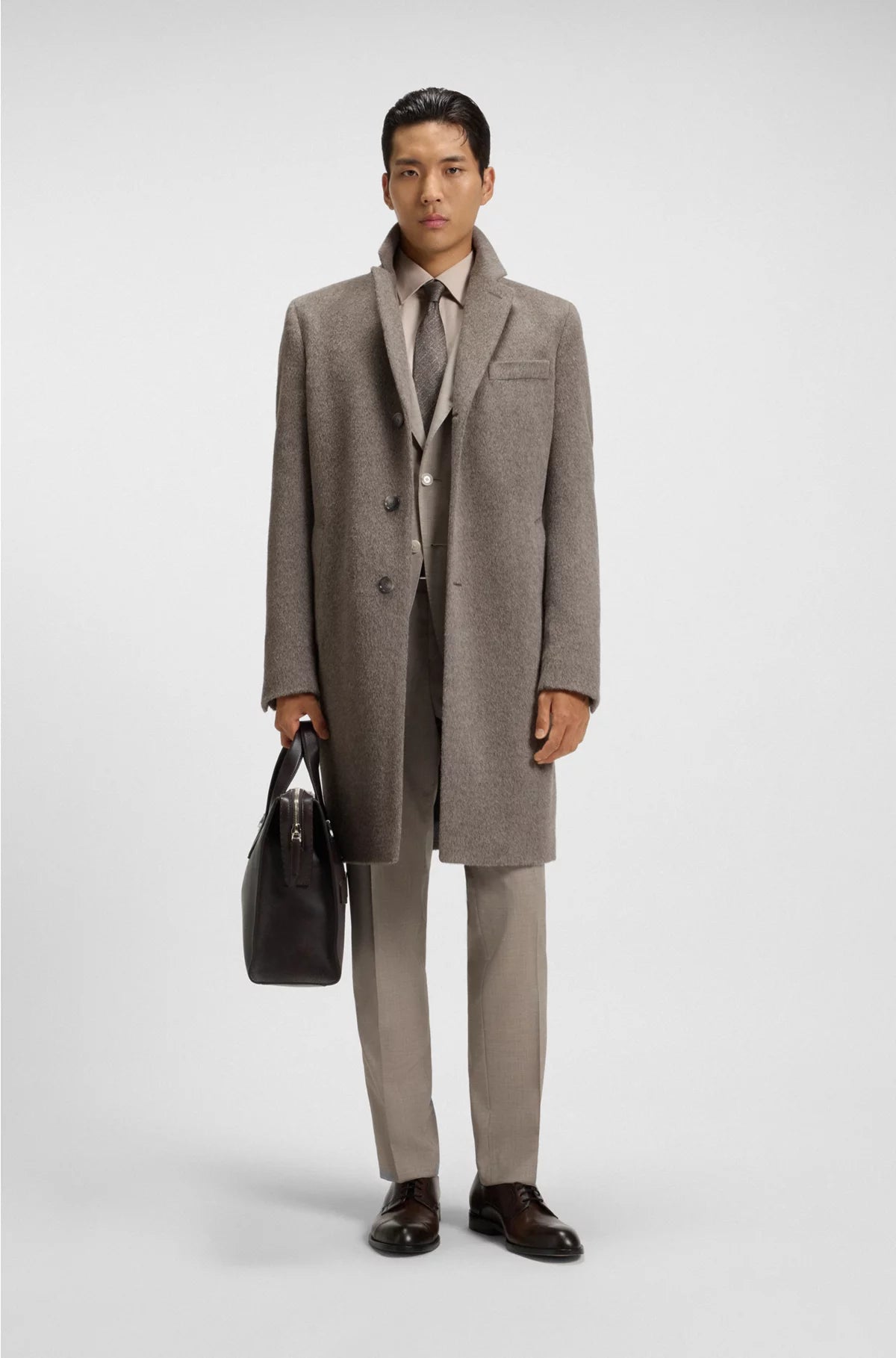 SLIM-FIT COAT IN AN ALPACA BLEND