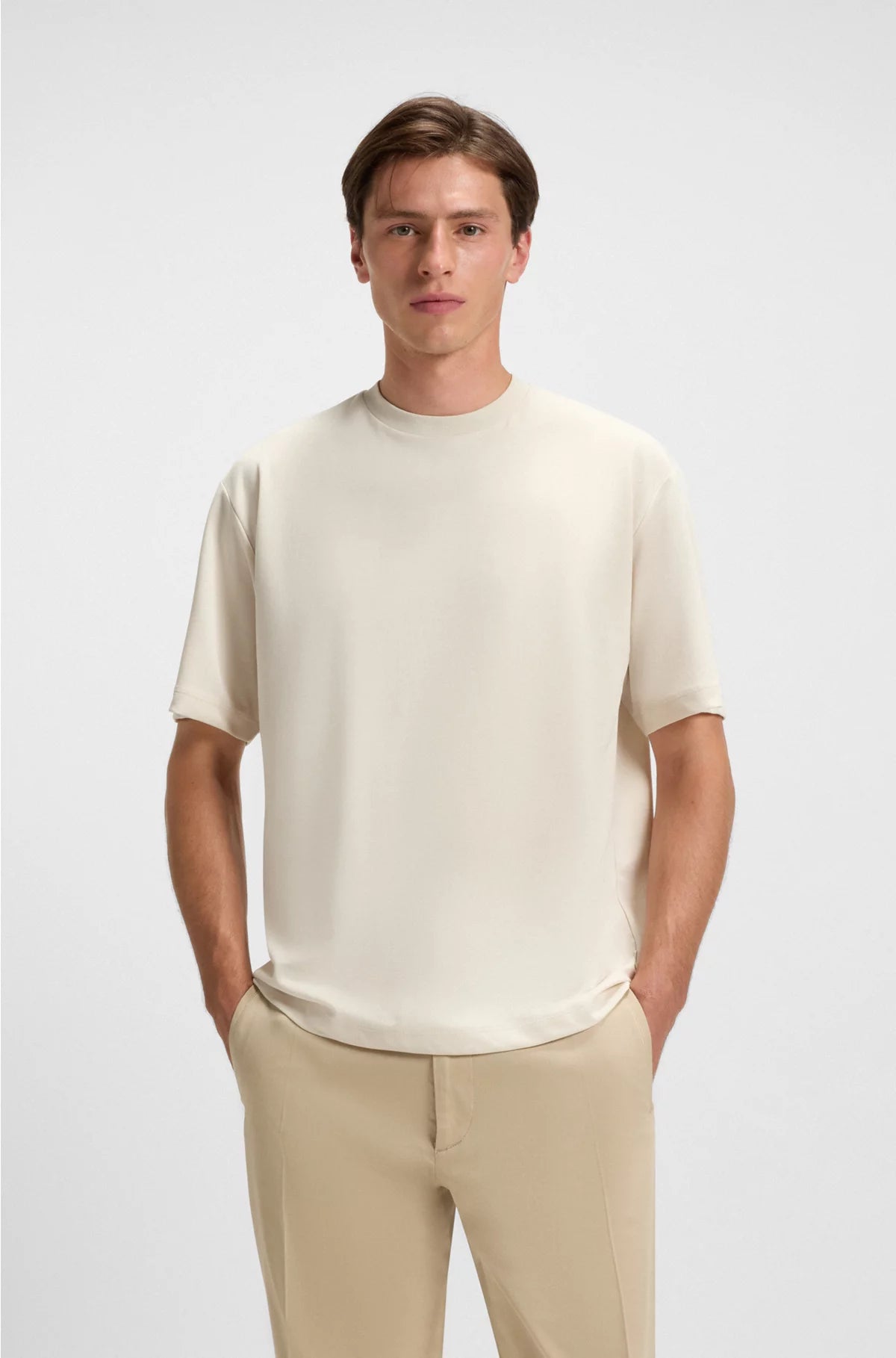 RELAXED-FIT COTTON-BLEND T-SHIRT