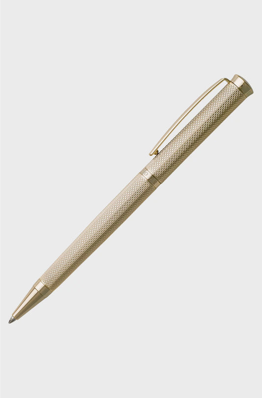 BALLPOINT PEN WITH DIAMOND-CUT ENGRAVED GOLD-TONE FINISH
