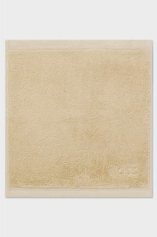 AEGEAN-COTTON FACE CLOTH WITH TONAL LOGO