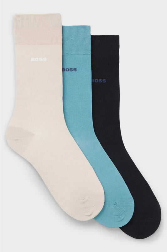 THREE-PACK OF REGULAR-LENGTH SOCKS IN STRETCH FABRIC