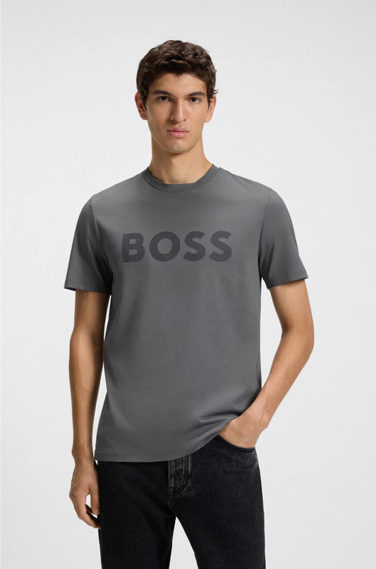 COTTON-JERSEY T-SHIRT WITH LARGE LOGO PRINT