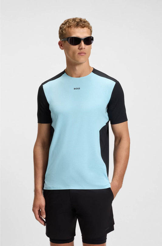 ACTIVE MESH-JERSEY T-SHIRT WITH DECORATIVE REFLECTIVE DETAILS