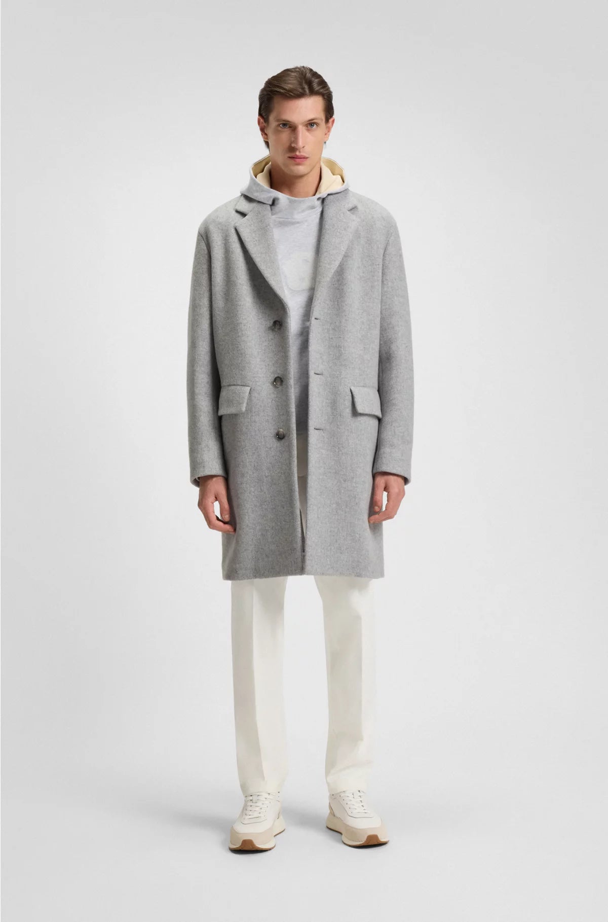 RELAXED-FIT COAT IN A WOOL BLEND