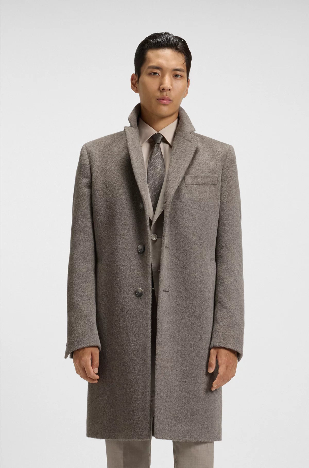 SLIM-FIT COAT IN AN ALPACA BLEND